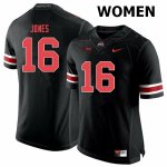 Women's Ohio State Buckeyes #16 Keandre Jones Black Out Nike NCAA College Football Jersey Increasing SXI2844KT